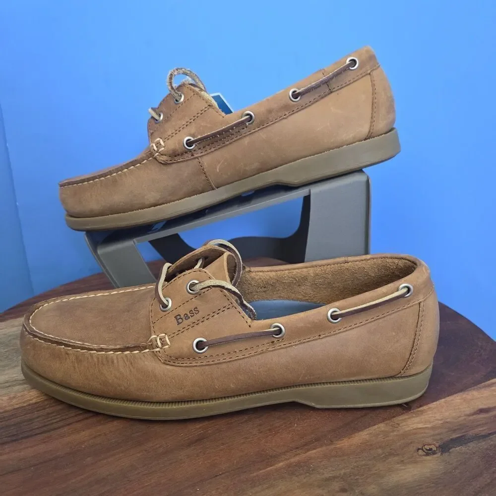 G.H. Bass & Co Seafarer Classic Boat Shoe Docksider Tan Nubuck Men's 11M
